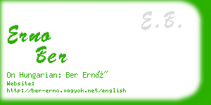 erno ber business card